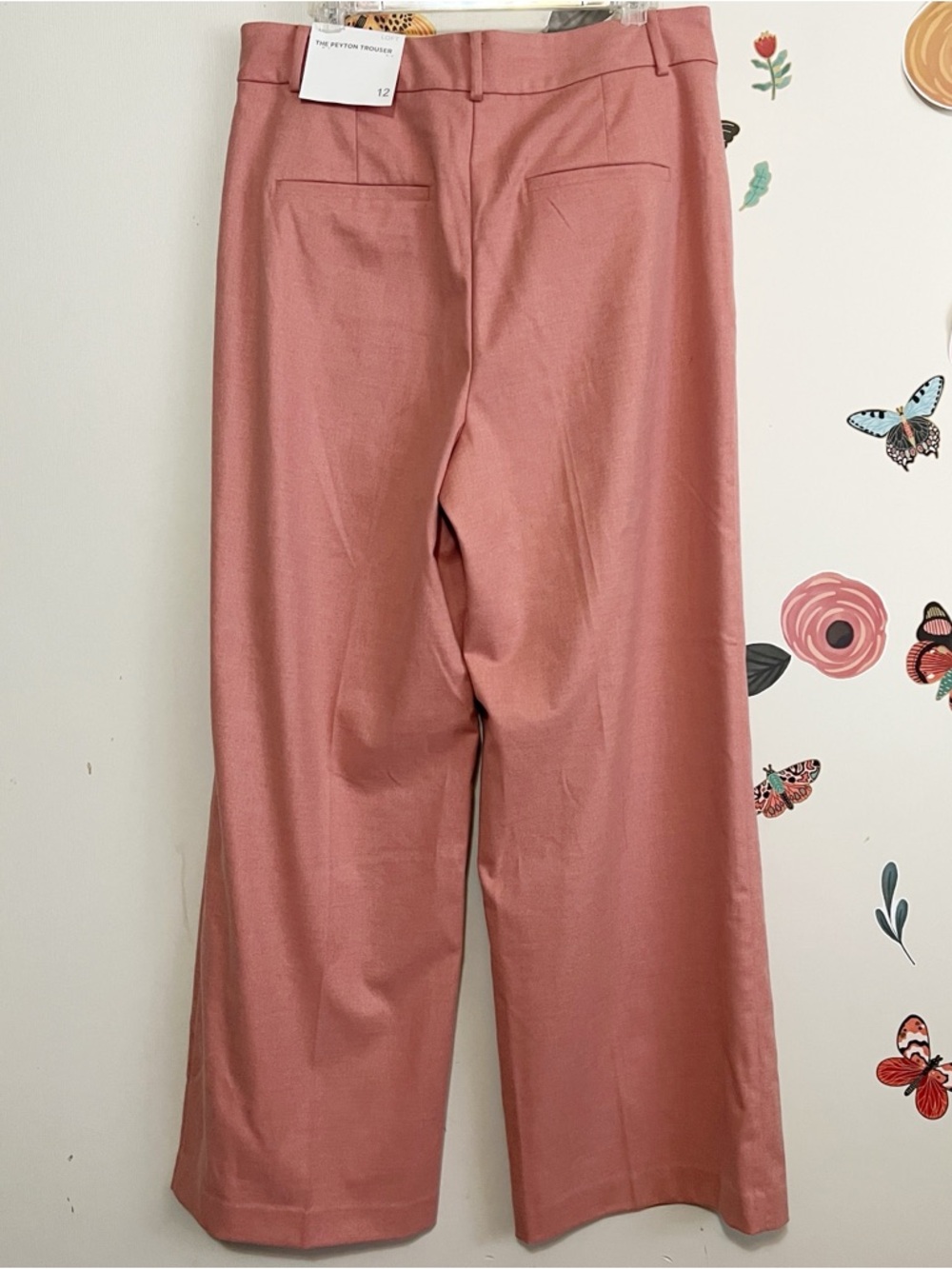 LOFT Rose-Pink Wide-Leg High-Rise Trousers - Picture 4 of 9